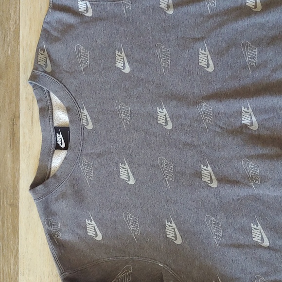 Nike Sportswear Women's Glam Dunk Fleece Crew Sweatshirt Grey BV4994-071 Size M - Picture 2 of 7